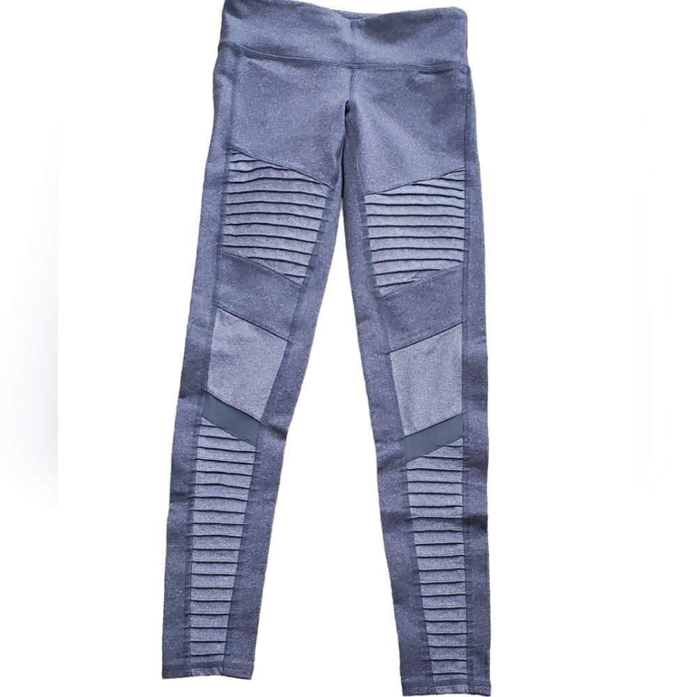 Alo Charcoal Gray Moto Leggings
